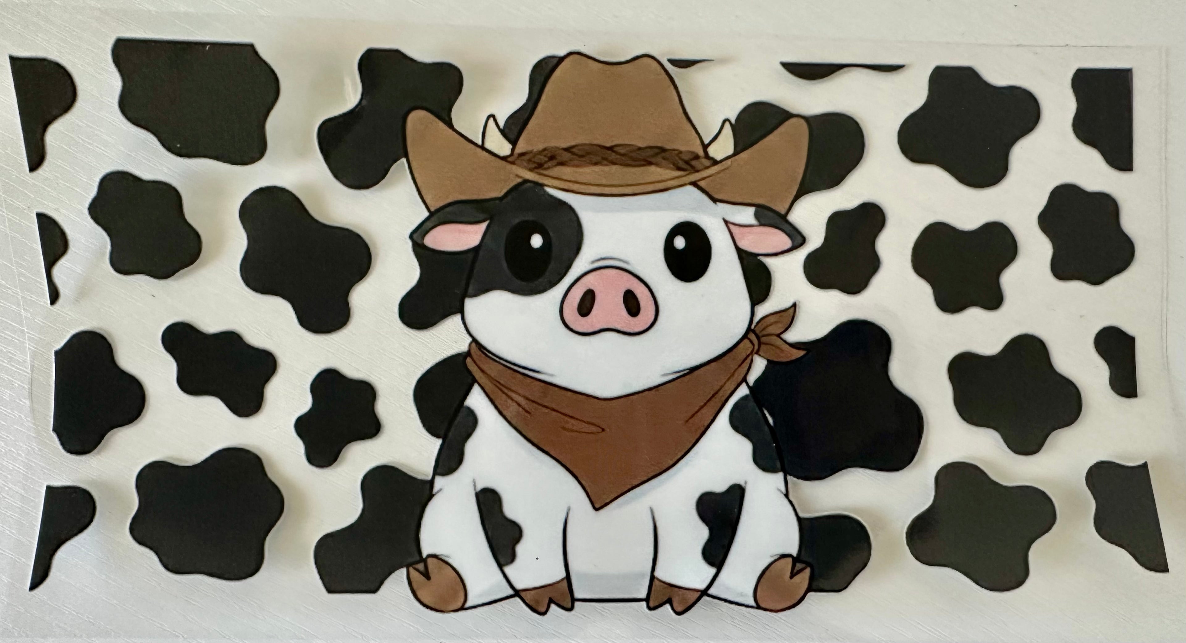 Country Cow UV DTF Cup Wrap