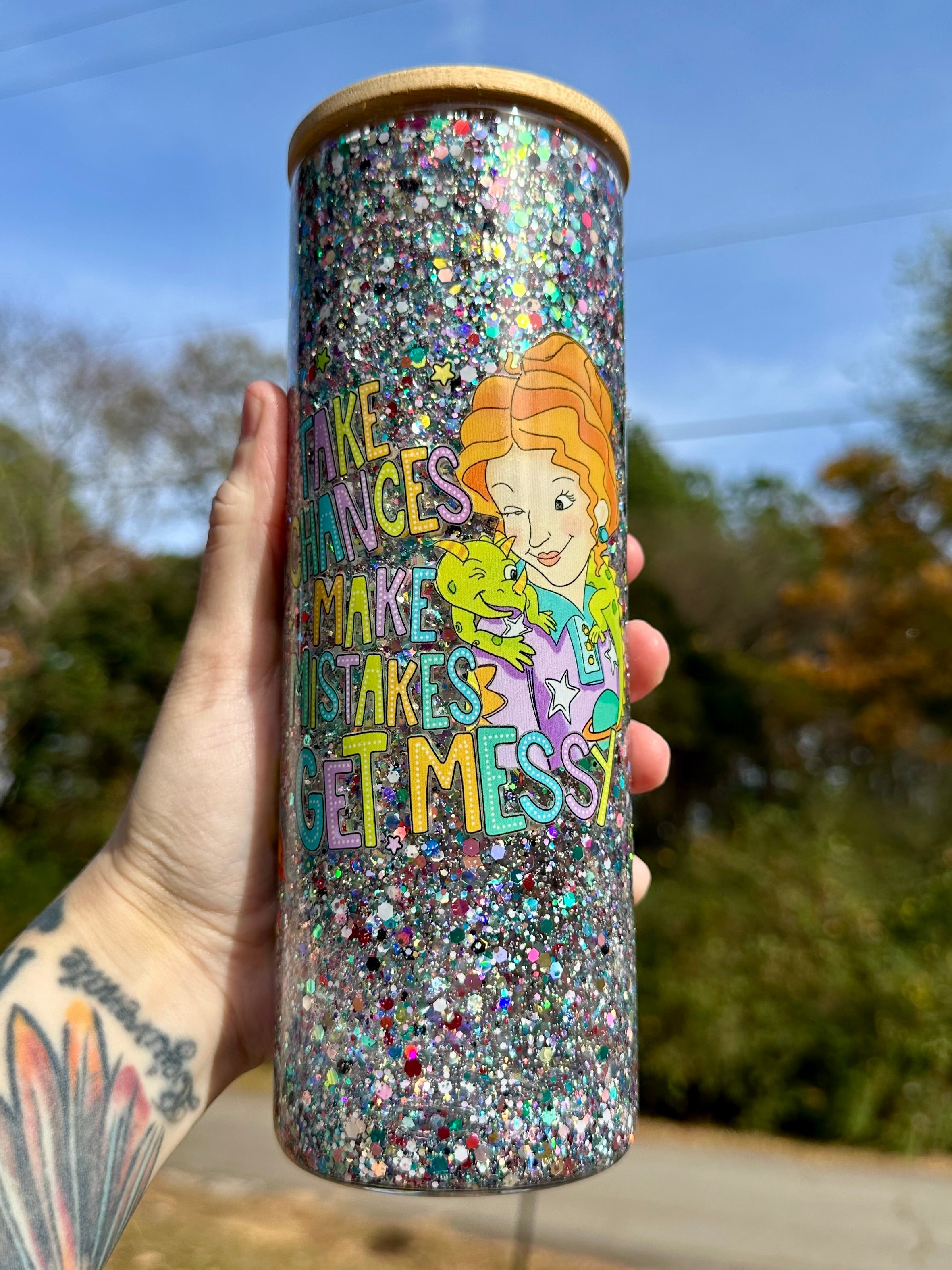 Take Chances, Make Mistakes, Get Messy Tumbler - 20oz Glass