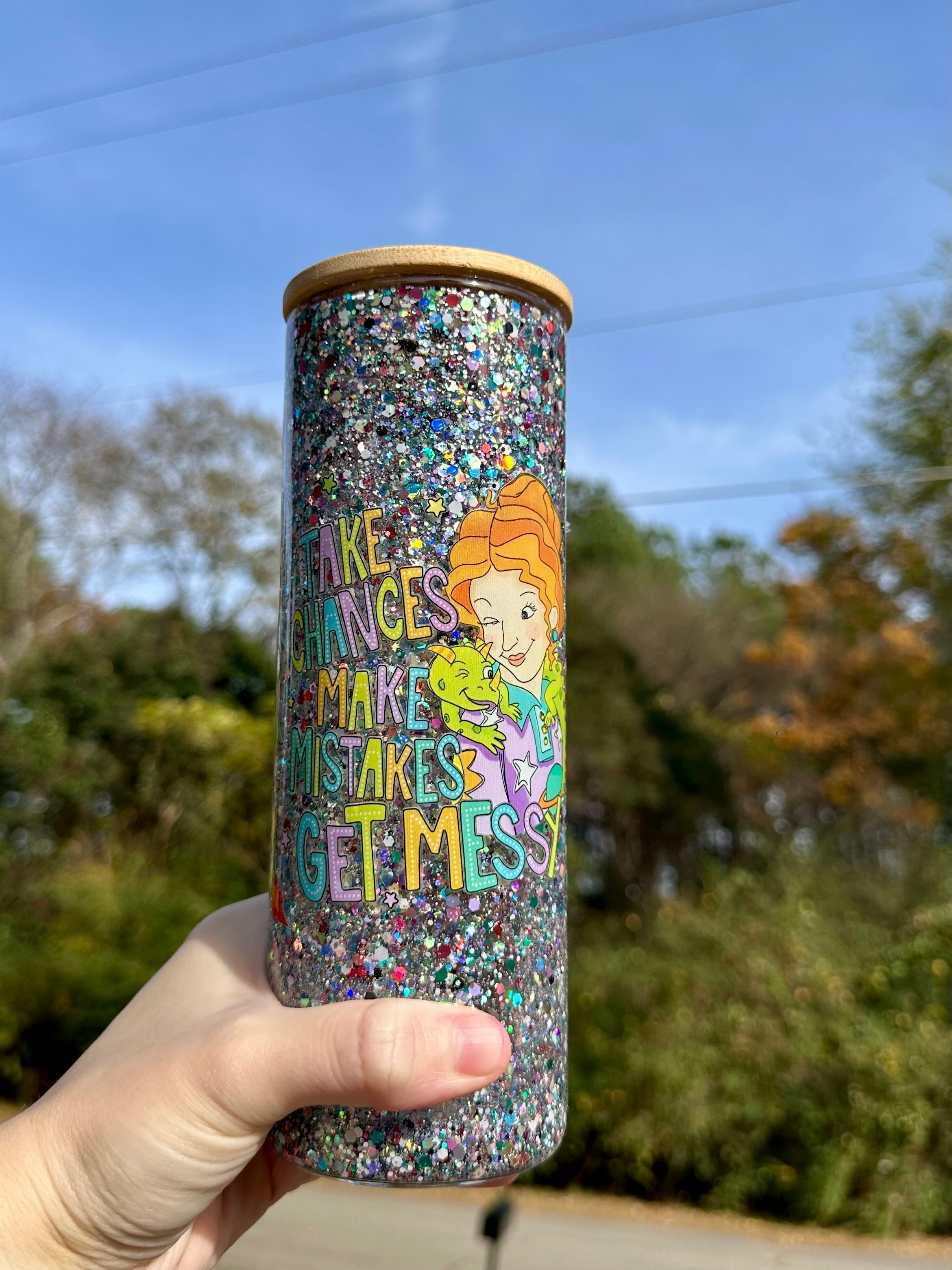 Take Chances, Make Mistakes, Get Messy Tumbler - 20oz Glass