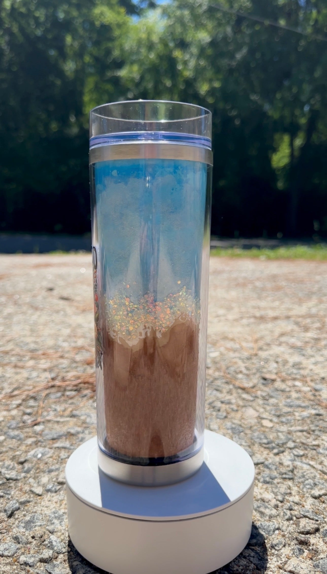 God is Good, Hand Painted Beach Tumbler – 20oz Cup Ocean Wave Aesthetic, Hot & Cold Tumbler, Coastal Iced Coffee Cup, Beach Lover Gift