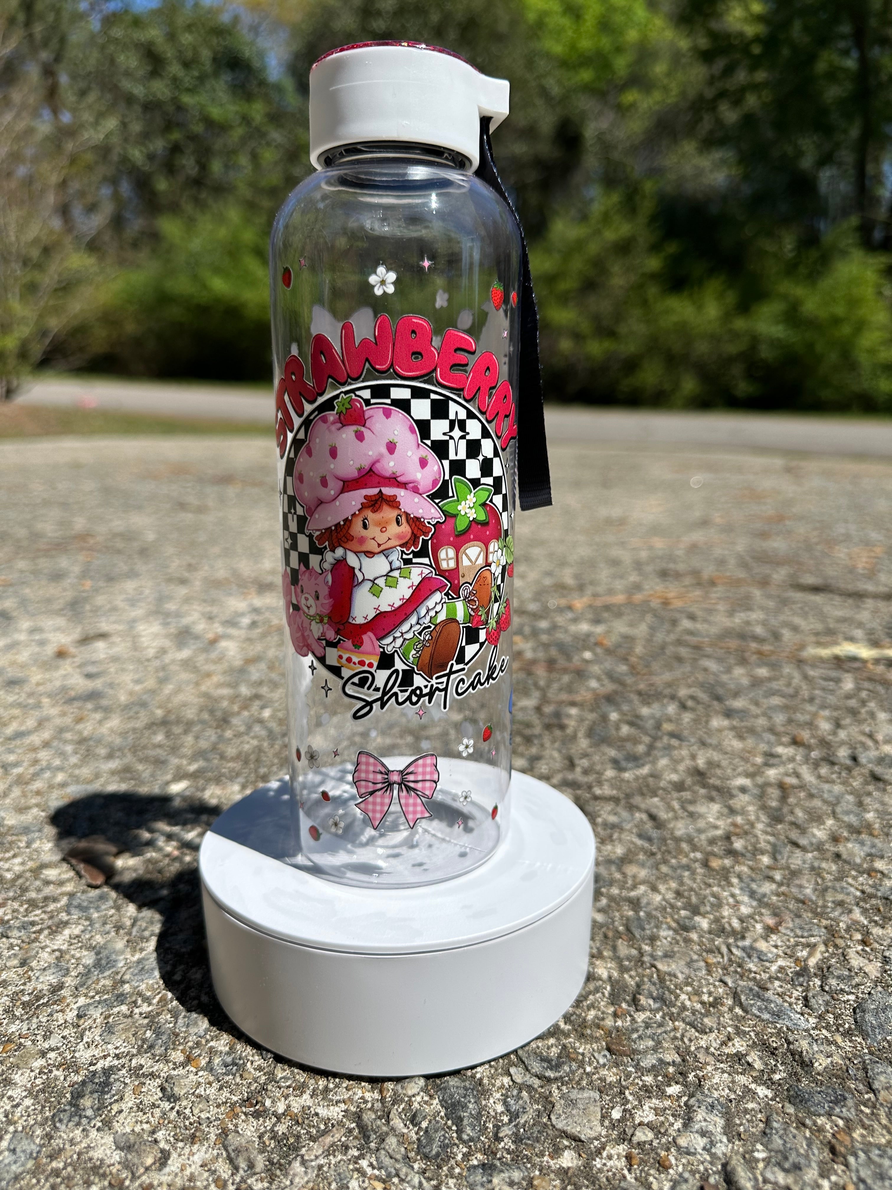 Strawberry Water Bottle – Cute Fruit Water Bottle, Aesthetic Summer Drink Bottle, Trendy Gift for Her Hydration Bottle