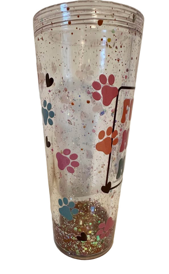 Fur Mama - 24oz Acrylic Glitter Lava Tumbler