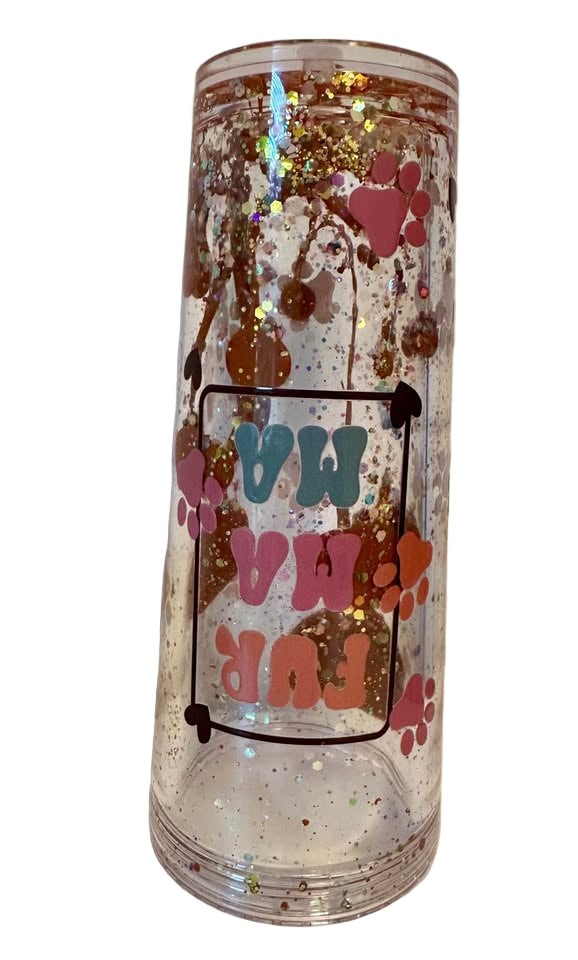 Fur Mama - 24oz Acrylic Glitter Lava Tumbler
