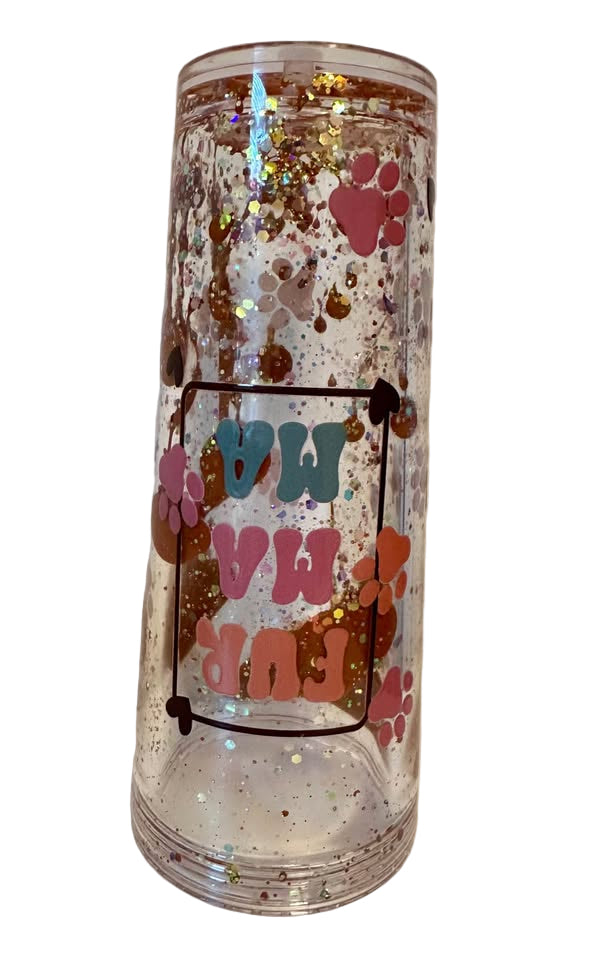 Fur Mama - 24oz Acrylic Glitter Lava Tumbler