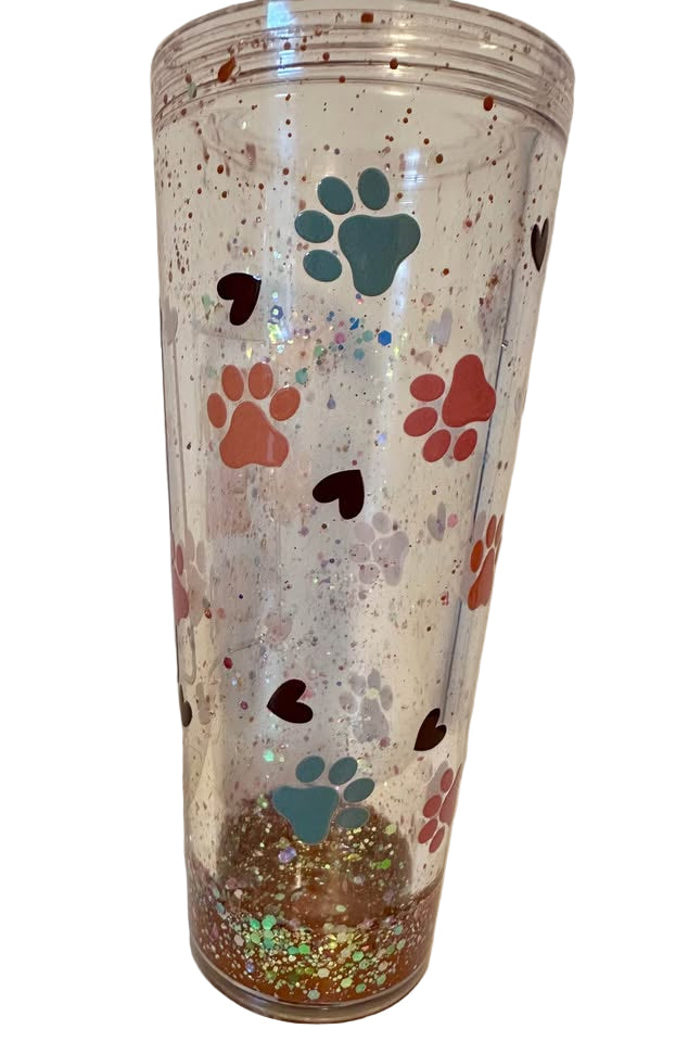 Fur Mama - 24oz Acrylic Glitter Lava Tumbler