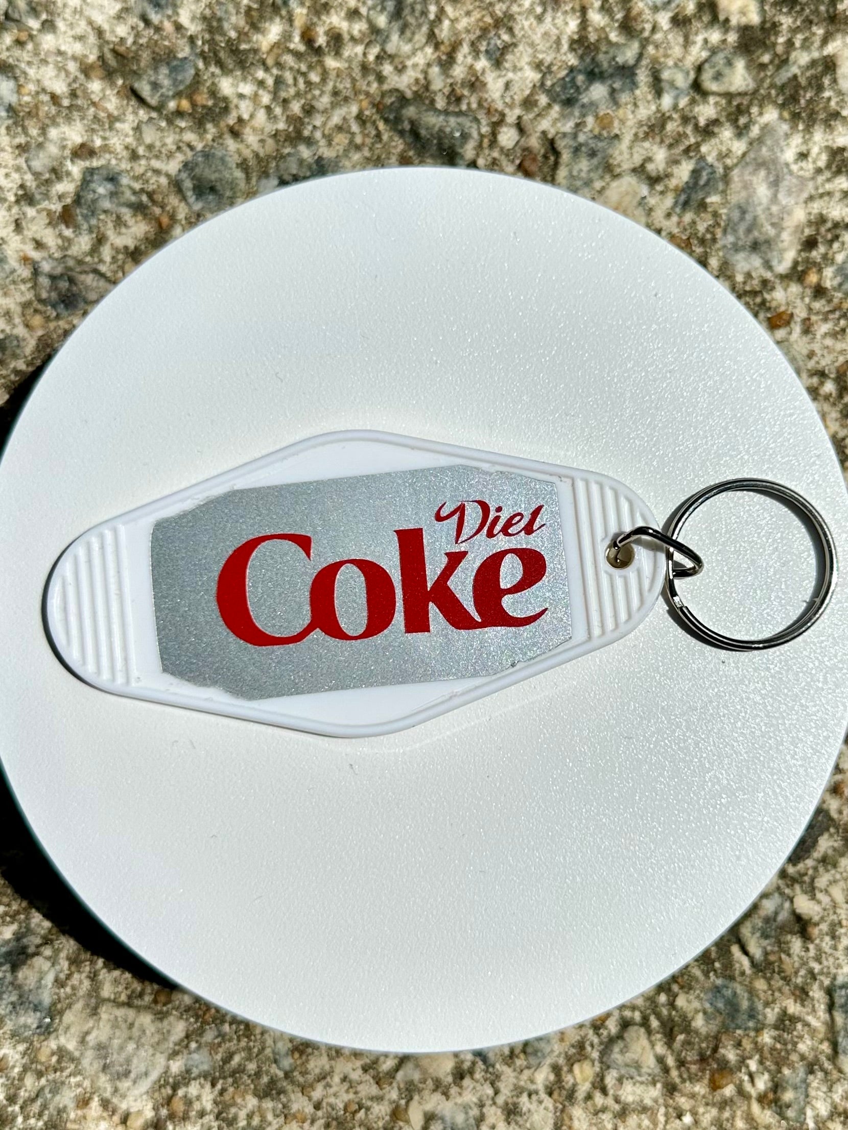Fridge Cigarette Keychain DC White Acrylic Key Tag, Funny Retro Keychain, Novelty Cigarette Fridge Design, Quirky Gift, Trendy Accessories