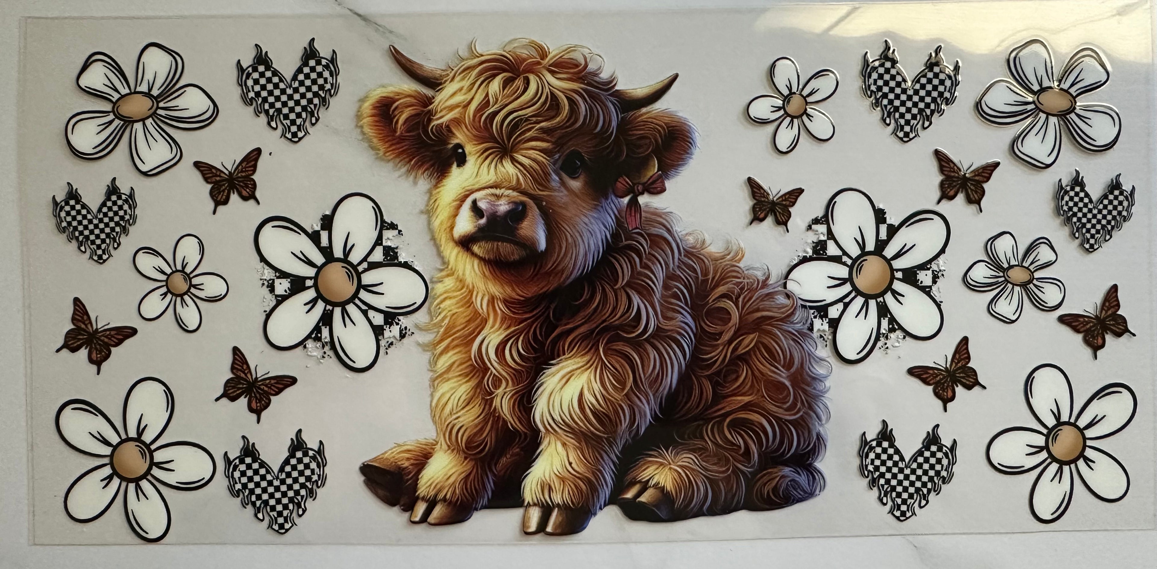 Cow & Flowers Cup Wraps