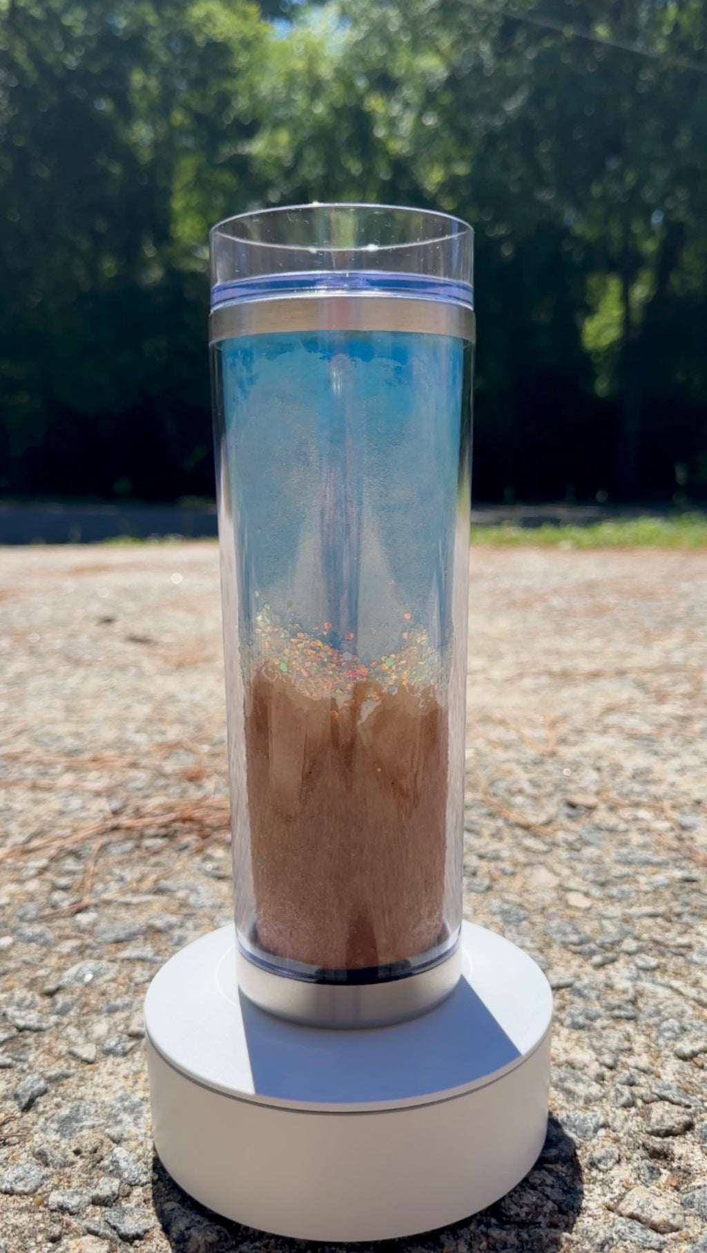 God is Good, Hand Painted Beach Tumbler – 20oz Cup Ocean Wave Aesthetic, Hot & Cold Tumbler, Coastal Iced Coffee Cup, Beach Lover Gift