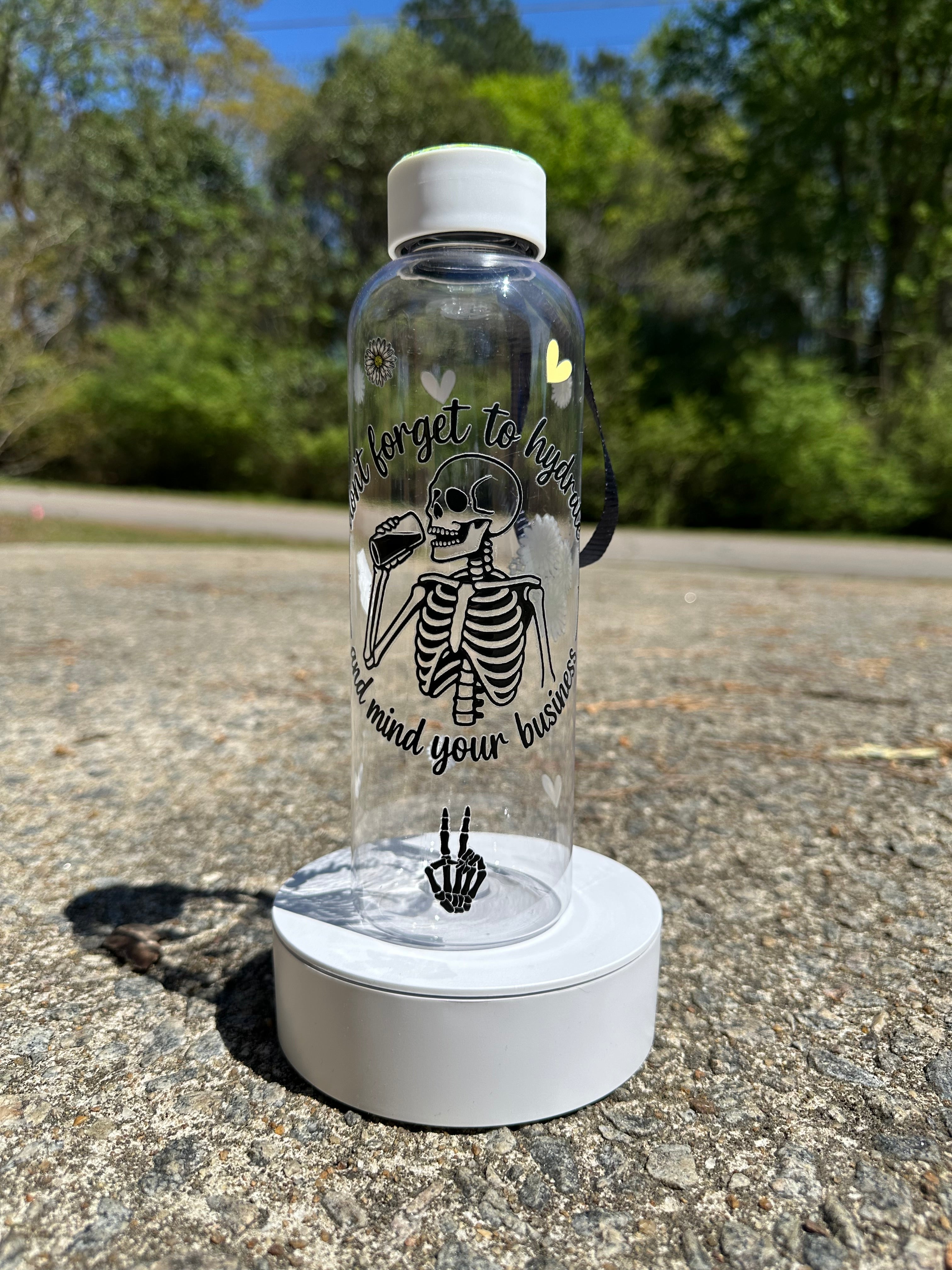 Don’t Forget to Hydrate & Mind Your Business Water Bottle – Funny Water Bottle, Aesthetic Motivational Drink Bottle, Gift for Her
