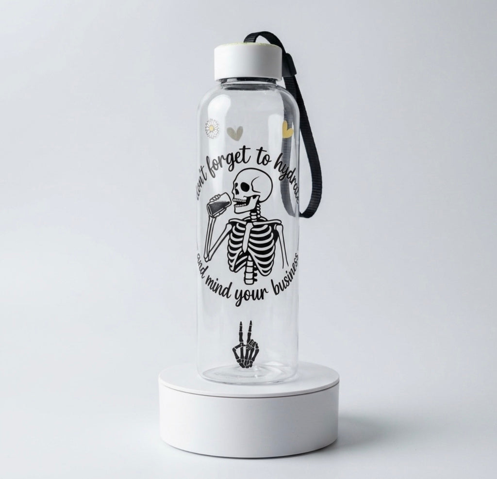 Funny motivational water bottle insulated tumbler don’t forget to hydrate mind your business aesthetic drink bottle