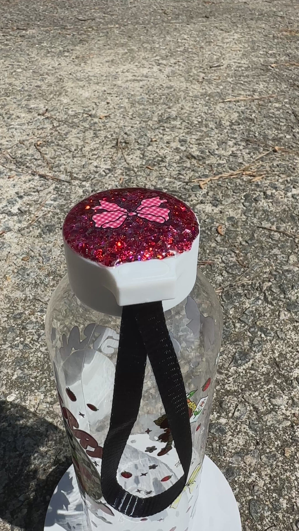 Strawberry Water Bottle – Cute Fruit Water Bottle, Aesthetic Summer Drink Bottle, Trendy Gift for Her Hydration Bottle